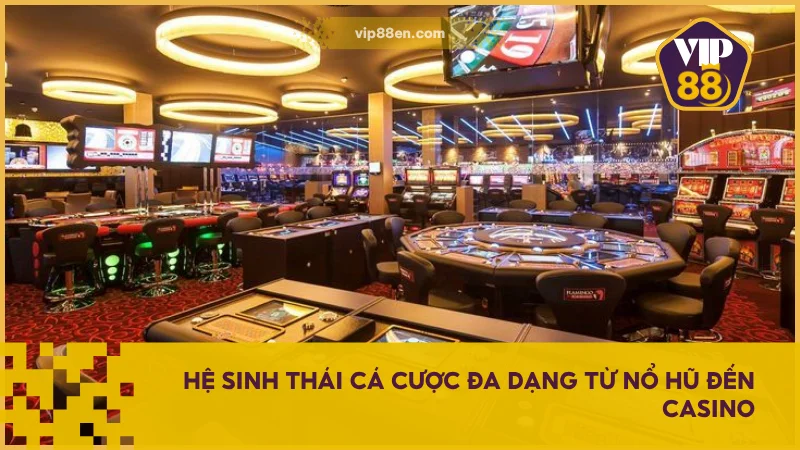 Giới Thiệu VIP88 - Nhà Cái Uy Tín, Giao Dịch Nhanh Chóng 4 Hệ sinh thái cá cược đa dạng từ nổ hũ đến casino