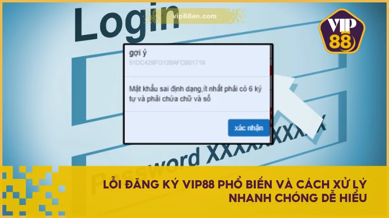 Lỗi đăng ký VIP88 phổ biến và cách xử lý nhanh chóng dễ hiểu